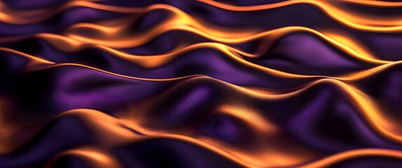 Wall Mural - Abstract Purple and Orange Waves