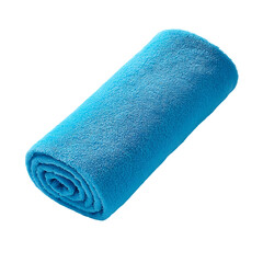 Blue Towel Rolled Up Soft Plush Texture Bath Accessory, Home Bathroom Decor, Cozy Blue Towel for Spa and Relaxation