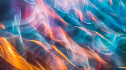 Wall Mural - colorful abstract patterns with flowing light and vibrant hues in a dynamic composition, creating an