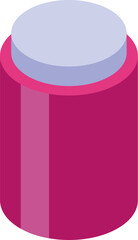 Poster - Pink deodorant stick staying closed represented in isometric view