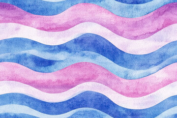 Wave, wavy watercolor seamless pattern. Design element for sale banners, posters.