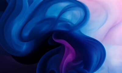 Wall Mural - Abstract Smoke Swirls in Blue, Pink, and Purple