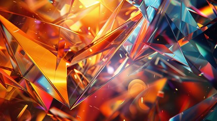 Wall Mural - colorful abstract crystals reflecting light in a vibrant display of colors and shapes during a creat