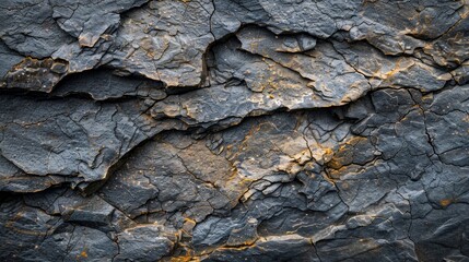 Wall Mural - Textured rock surface showcasing natural patterns and colors in a rugged landscape under soft lighting