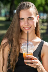 Poster - Portrait of a young beautiful girl