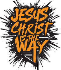 Jesus Christ is the Way vector design