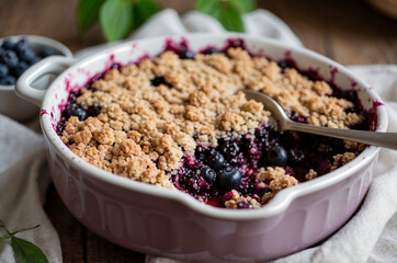 Blueberry crumble