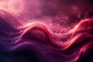 Poster - Flowing strands of color weave together, creating a luminous and ethereal effect. The soft hues blend seamlessly, invoking a sense of calm and beauty