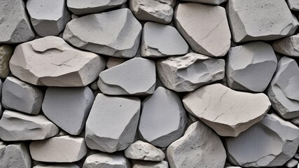 Close-up of a gray stone wall texture.