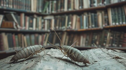 Poster - silverfish in the library