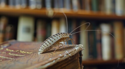 Canvas Print - silverfish in the library