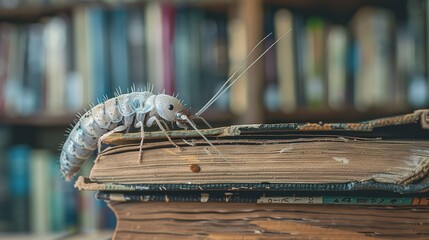 Canvas Print - silverfish in the library