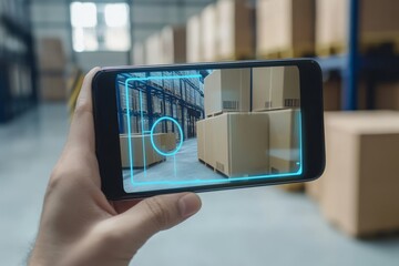 Poster - Discover the transformative impact of augmented reality technology as it revolutionizes the methods of package tracking and delivery within the complex sphere of supply chain logistics