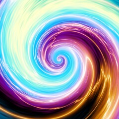 Poster - Groovy abstract rainbow swirl background.