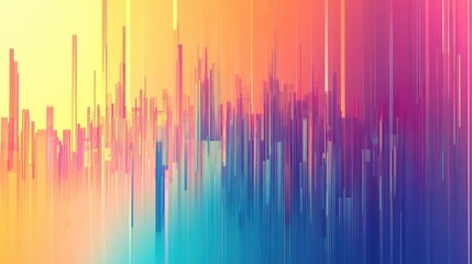 Poster - Vibrant, pixelated glitches breaking up a smooth gradient background.