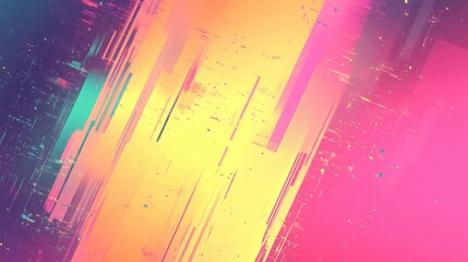 Poster - Vibrant, pixelated glitches breaking up a smooth gradient background.