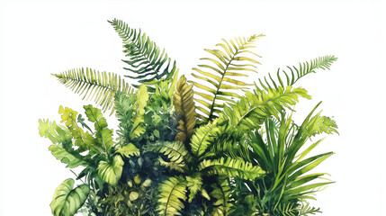 A vibrant collection of lush green plants showcasing various textures and shades, perfect for nature-inspired designs.