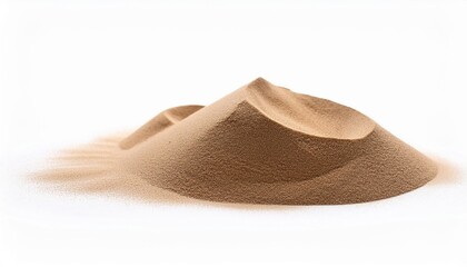 desert sand pile dune isolated on white background