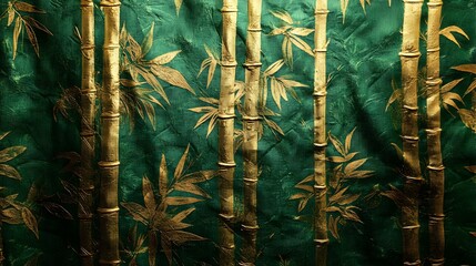 Wall Mural - Lush Green Bamboo Grove with Tranquil Scenery in Natural Forest Environment