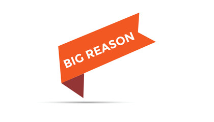 Big reason button web banner templates. Vector Illustration 
