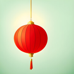 Wall Mural - chinese new year red lantern decoration