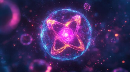 Poster - Illustration of atomic orbitals showing electron probability clouds and quantum mechanics principles in modern chemistry