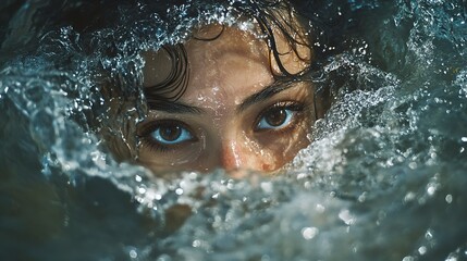 Wall Mural - Water Nymph Emerging from the Depths