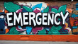 © Erlinda - emergency grafitti art design on a wall in street