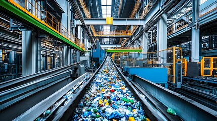 Poster - automated eco-friendly recycling and waste management system in industrial manufacturing and logisti