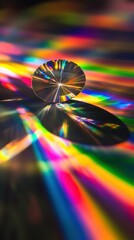 Aufkleber - Exploring the Colorful Diffraction Patterns Produced by Light Through a Crystal at a Close Range