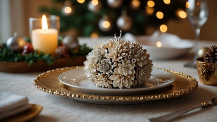 Sticker - Beautiful Christmas table decorations.