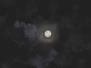 Wall Mural - full moon in the sky