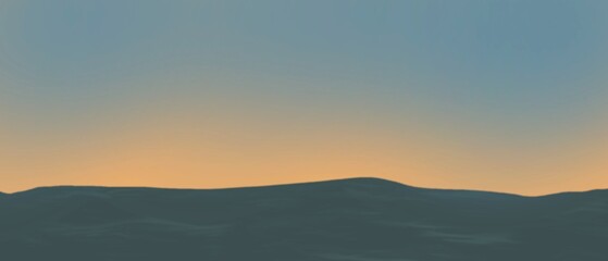 Wall Mural - A beautiful blue sky with a mountain in the background