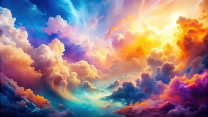 Abstract vibrant clouds background in celestial hues, abstract, vibrant, clouds, background, celestial, hues, colorful, sky