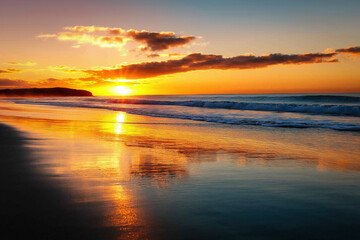 Canvas Print - Beach At Sunset