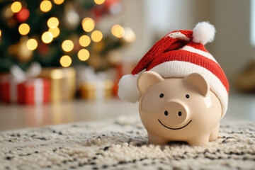 Canvas Print - Christmas Piggy Bank