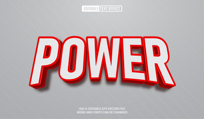 Poster - Editable 3d text style effect - Power text effect Template