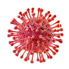 Poster - Microscopic view of a virus highlighting its structure, features, and intricate details under high magnification
