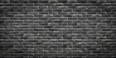 Wall Mural - Seamless background and texture of black brick stone wall for design projects