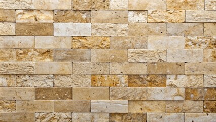 Wall Mural - Travertine stone wall texture with natural patterns and colors