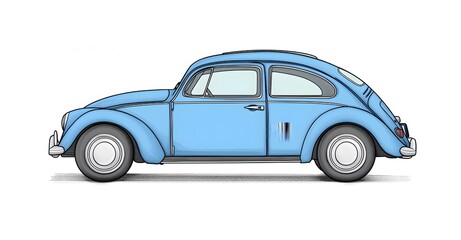 Wall Mural - car isolated on white