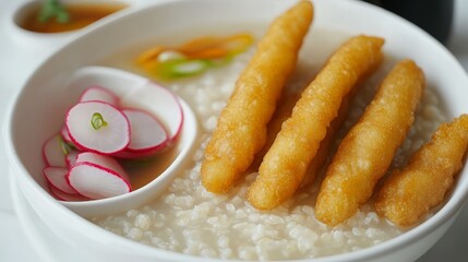 Wall Mural - Delicious Fried Fish Congee