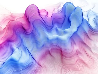 Poster - Dynamic abstract artwork featuring layered lines in vibrant shades of blue and pink. The intricate patterns create a sense of depth, movement, and visual intrigue.