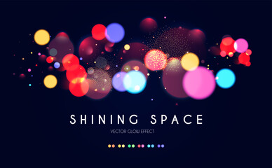 Wall Mural - bokeh colorful light effect. blur light design. confetti and holiday firecracker rainbow color effec