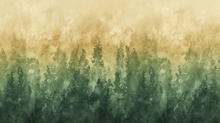 Canvas Print - Abstract Watercolor Forest