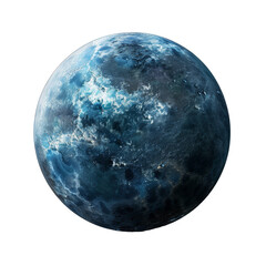 Wall Mural - a detailed, textured globe showcasing the beauty of a dark, cosmic planet surface against a transpar