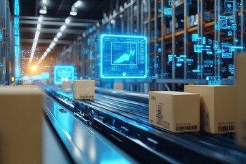 Poster - Explore how augmented reality is transforming package delivery and logistics by boosting efficiency and improving tracking systems across various sectors for better overall performance
