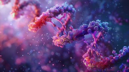 Wall Mural - abstract microscopic structure: a journey into the cell
