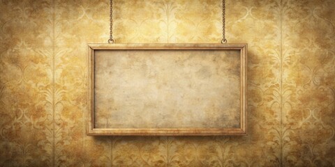 Wall Mural - Suspended panel on vintage background