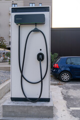 Wall Mural - Close-up of electric charging station